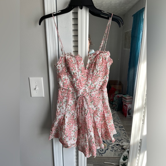 Romper Pink Floral - Picture 2 of 2